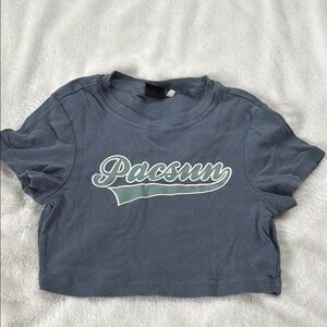 PacSun Slate Blue Cropped Tee
